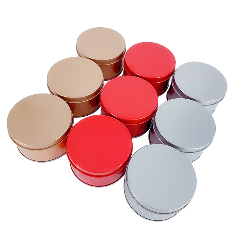 Alimentos Grau Candy Metal Cans Tirlplate Round Tin Box 75 * 40mm
